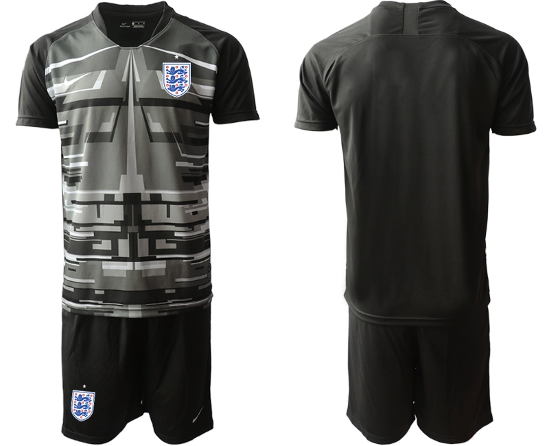 Men 2021 European Cup England black goalkeeper Soccer Jersey1->england jersey->Soccer Country Jersey